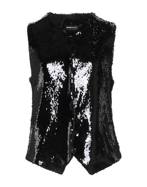 Woman Top Black Size 6 Polyester, Elastane