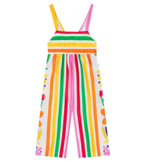 Fábula Floral striped cotton jumpsuit