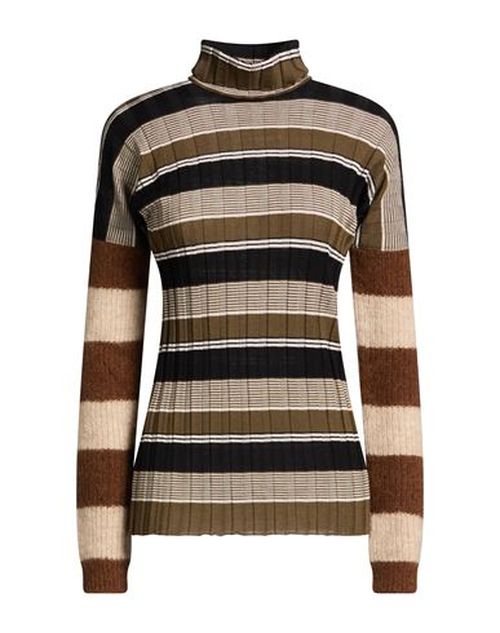 Woman Turtleneck Military green Size M Virgin Wool, Alpaca wool, Polyamide