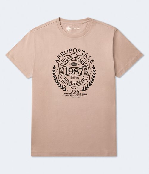 Laurel Circle Flocked Graphic Tee