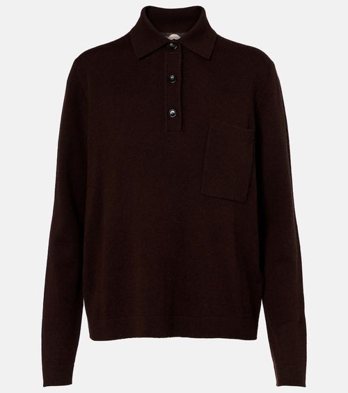 Wool and cashmere polo sweater