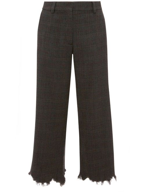 Distressed-effect straight-leg trousers - Grey