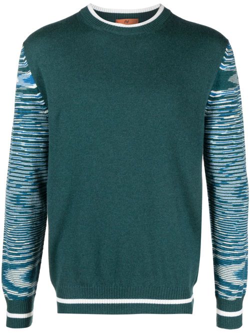 Crew-neck cashmere jumper - Green