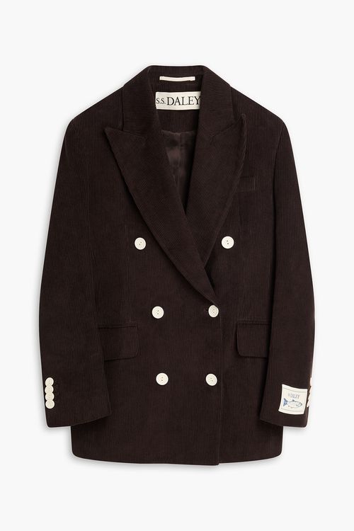Eilidh double-breasted cotton-corduroy blazer - Brown - IT 46