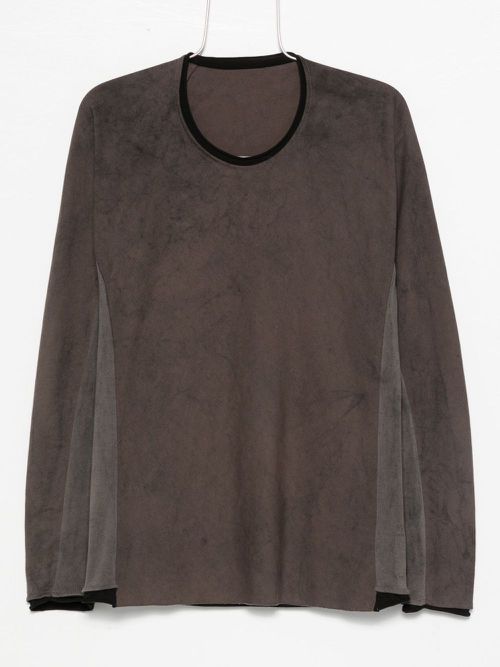 Panelled long-sleeve t-shirt - Grey