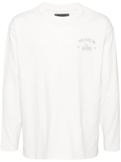 Logo-print long-sleeved T-shirt - White