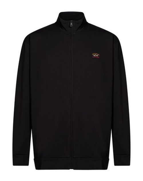 Man Sweatshirt Black Size XXL Cotton, Polyester, Elastane
