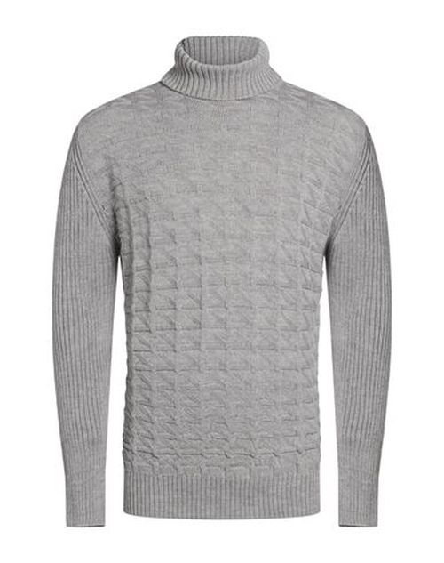 Man Turtleneck Grey Size XXL Merino Wool, Acrylic