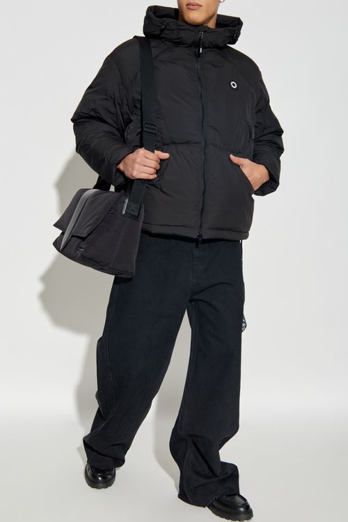 Puffer Jacket With Logo, Men's, Black