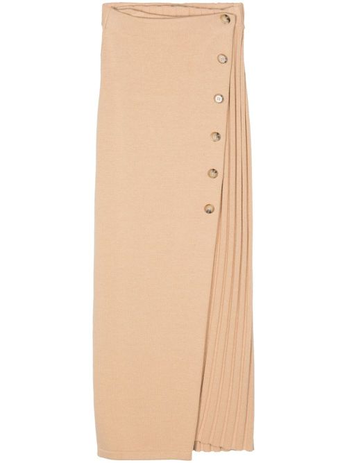 Nougat knitted skirt - Neutrals