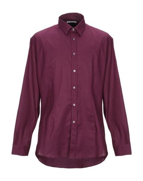 Man Shirt Burgundy Size 17 Cotton, Elastane