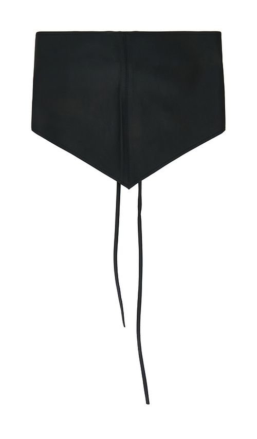 Ziah Leather Scarf in Black