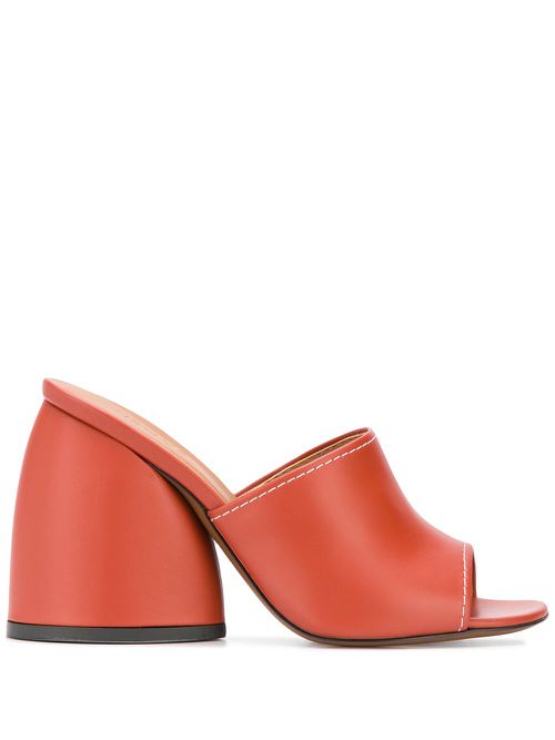 Chunky heel mules - Orange