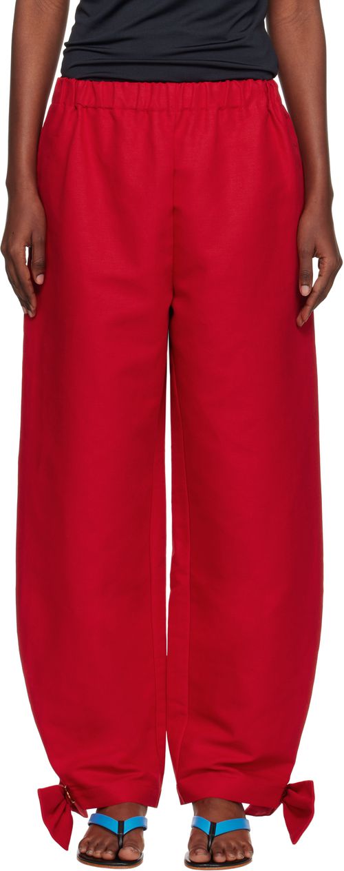 Red Coco With Bows Trousers