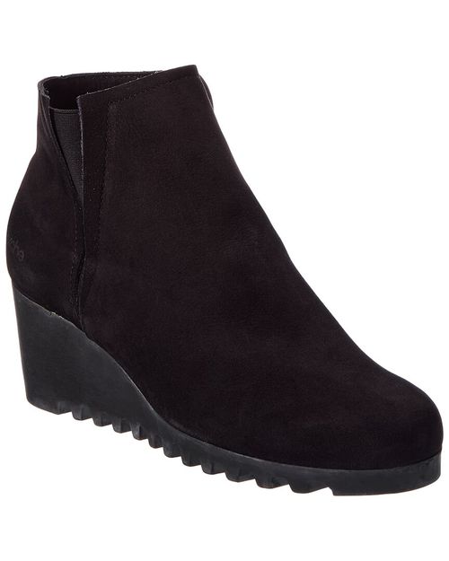 Larkya Leather Wedge Bootie
