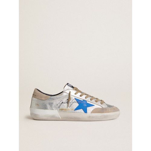 Golden Goose - Men's Super-star Ltd In Silver Metallic Suede With Leather Star And Suede Heel Tab, Man
