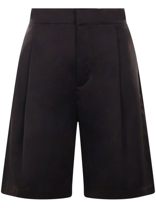 Twill-weave tailored shorts - Black