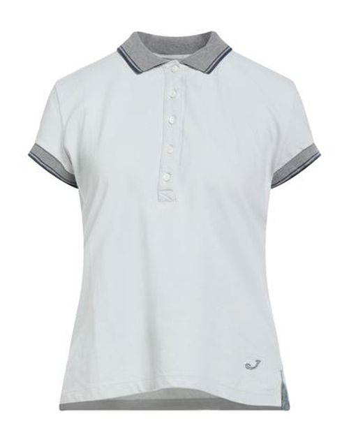 Jacob Cohёn Woman Polo shirt Light grey Size L Cotton, Elastane