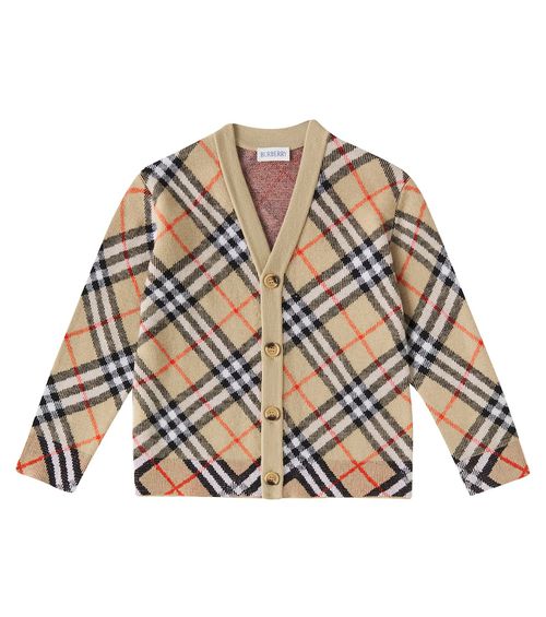 Burberry Check wool cardigan