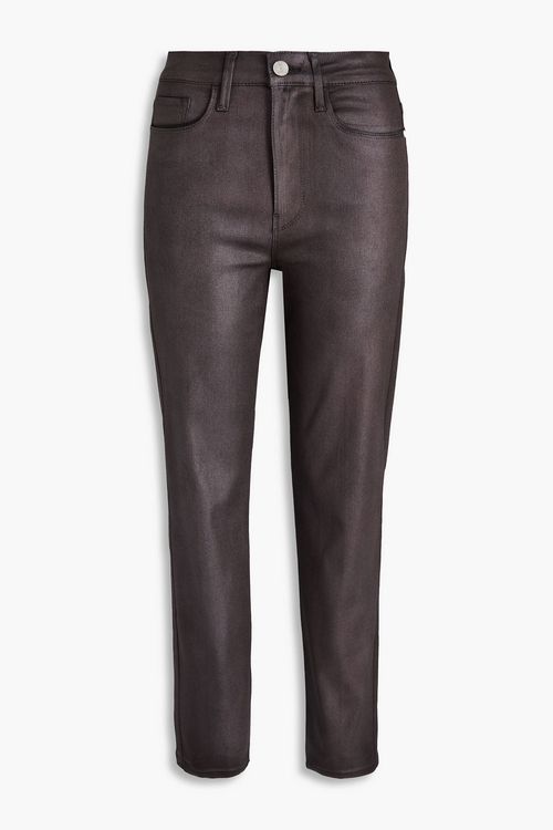 Le Sylvie metallic high-rise straight-leg jeans - Brown - 26