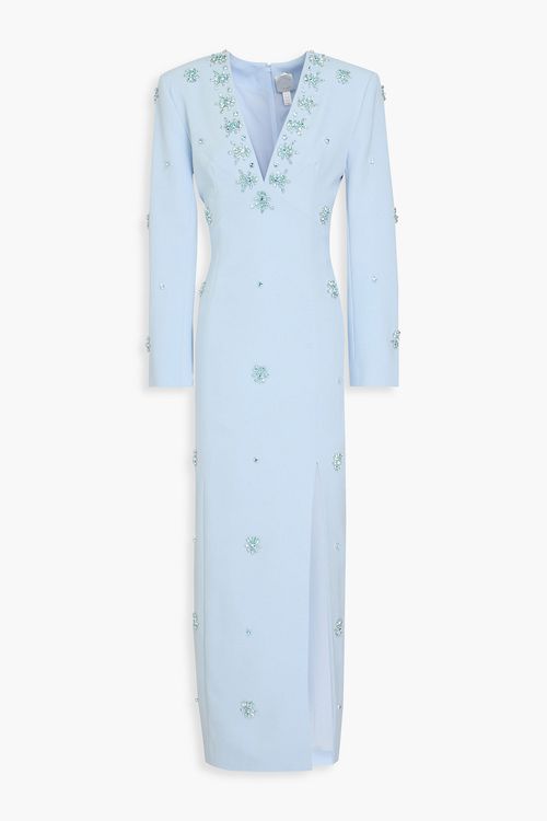 Aurore crystal-embellished crepe gown