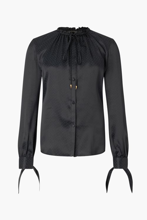 Snake-effect Silk Shirt