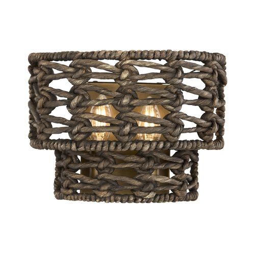 Silencio 2-Light Wall Wall Sconce in Riviera Brass by Breegan Jane