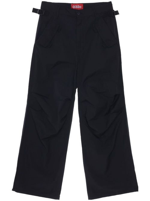 032c Hyperbole cotton-blend cargo trousers - ブラック