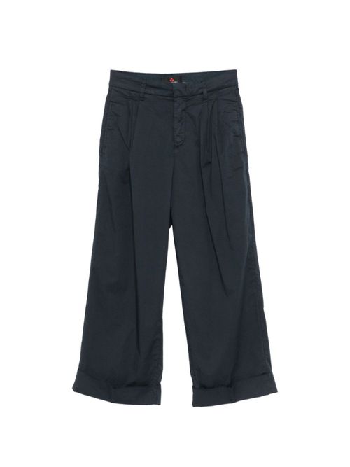 Blue Relaxed Pleated Pant