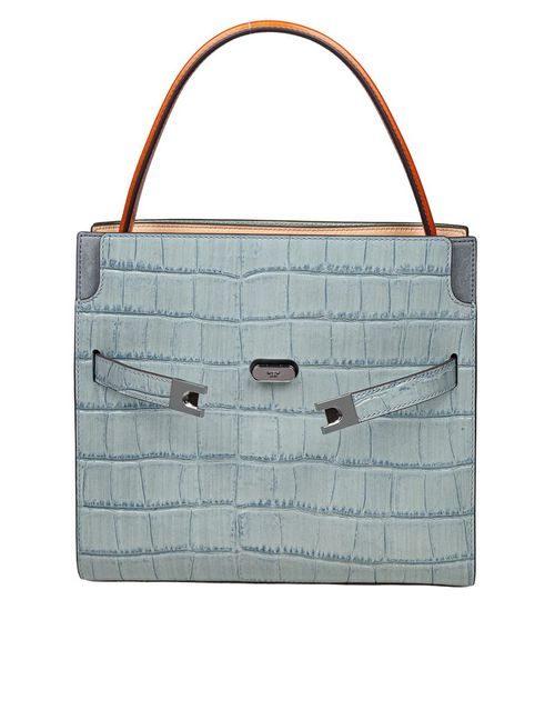 Crocodile Print Leather Handbag