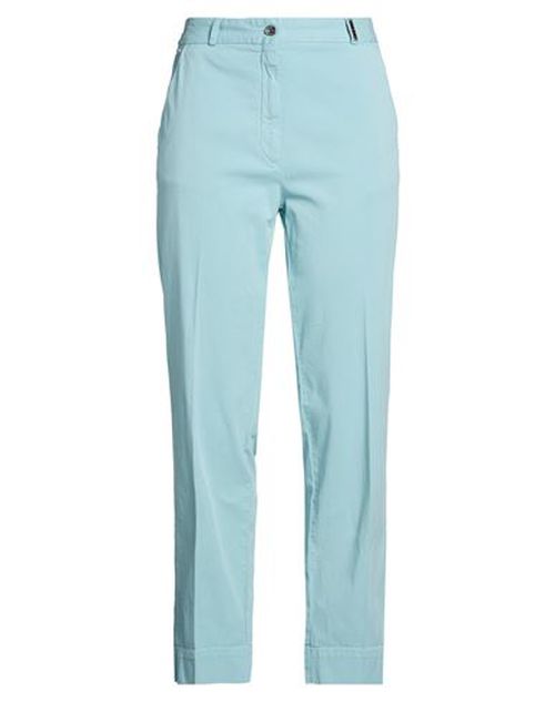 Woman Pants Light blue Size 10 Cotton, Elastane