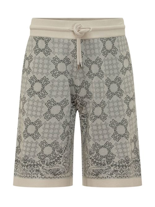 Grey Graphic Print Shorts