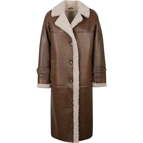 Enes Benedicte Schaffell lange Jacke