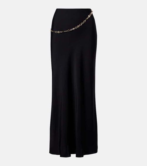 Chain-detail maxi skirt