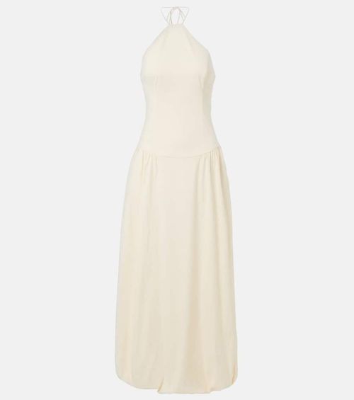 Florent halterneck cotton-blend maxi dress