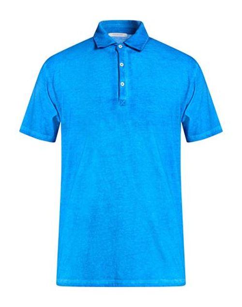 Man Polo shirt Bright blue Size 42 Cotton