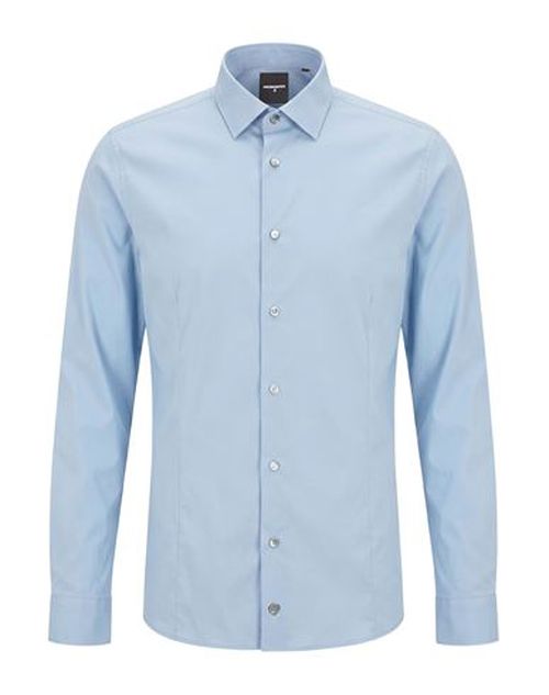 Man Shirt Light blue Size 38 Cotton, Polyamide, Elastane