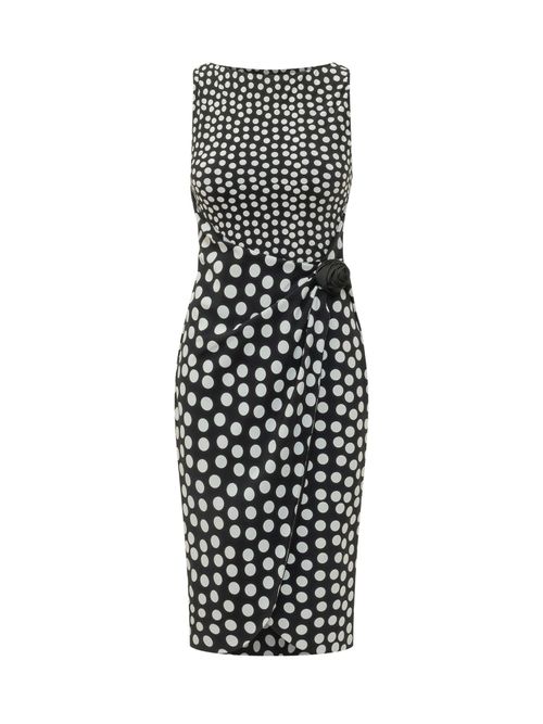 Chic Mini Suit with Unique Print and Draped Design