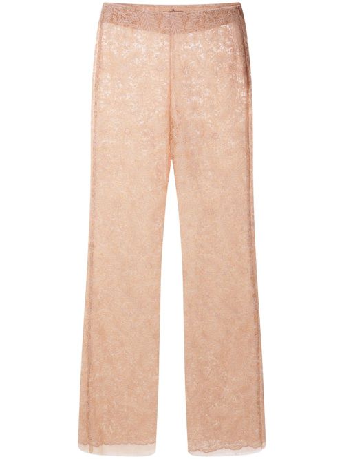 Lace flared trousers - Pink