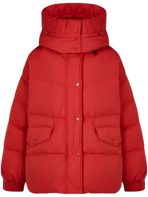 Detachable-hood down jacket - Red