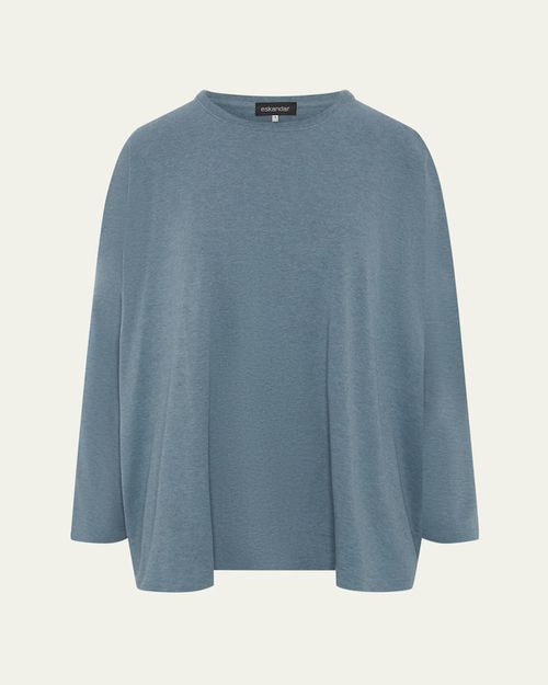 Long-Sleeve Round-Neck T-Shirt (Mid Plus Length)