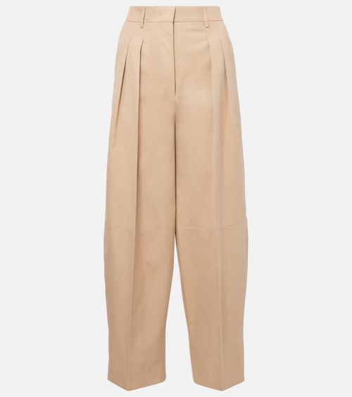 Dash high-rise cotton wide-leg pants