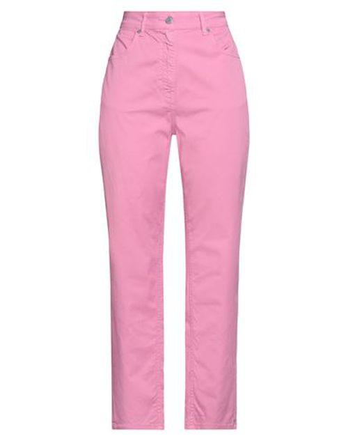 Woman Pants Pink Size L Cotton, Elastane