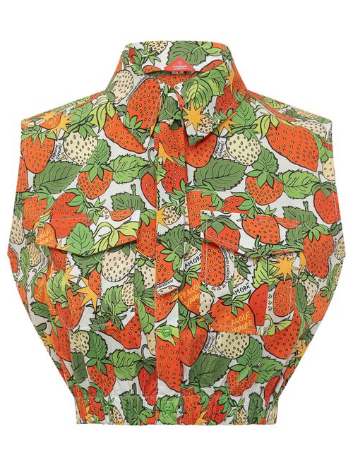 Multicolour Printed Sleeveless Shirt