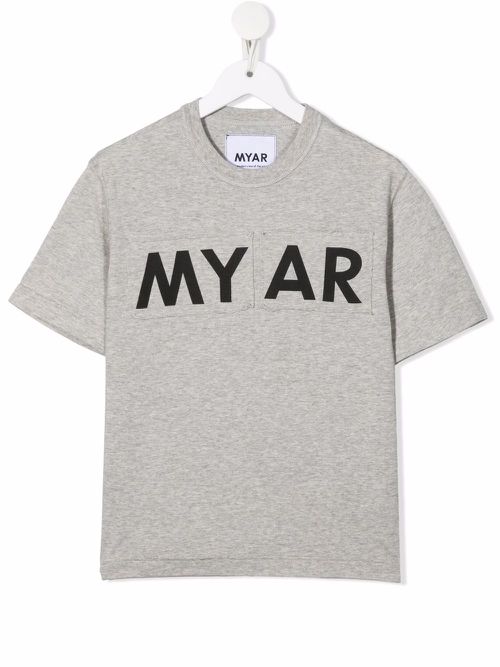 Logo-print short-sleeved T-shirt - Grey