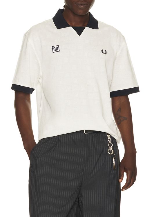 Fred Perry x Meyba Printed Polo in Ecru - White. S also in M, L, XL/1X