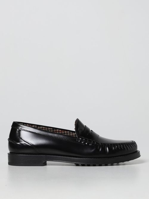 Brushed leather loafers