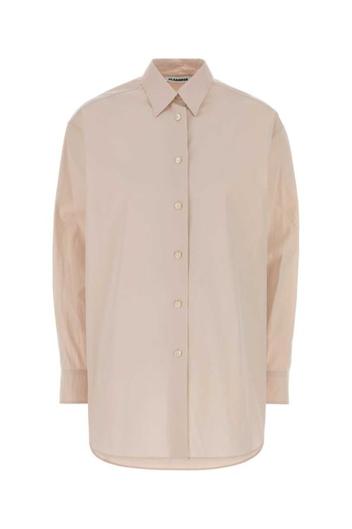 Cotton Poplin Oversize Shirt — Pink
