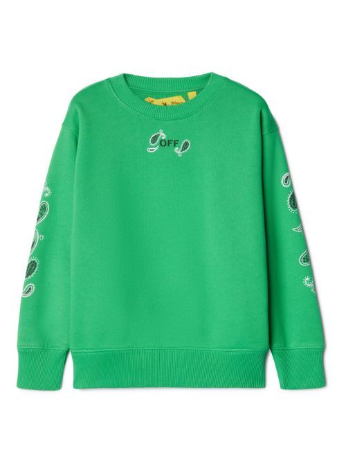 Bandana-print cotton sweatshirt - Green