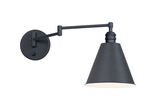Black One Light Wall Sconce from the Library Collection